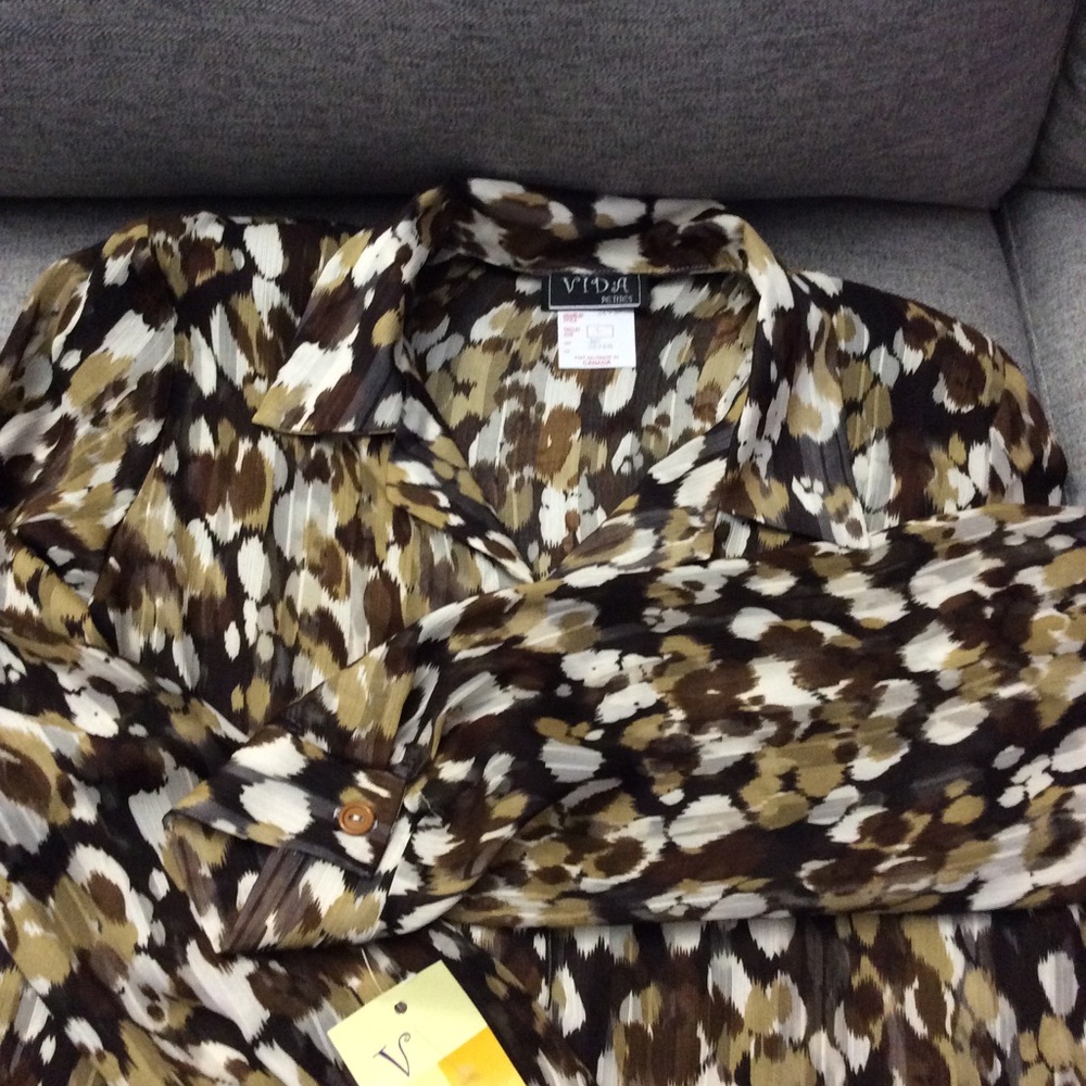 Vida brown blouse SZ:Le